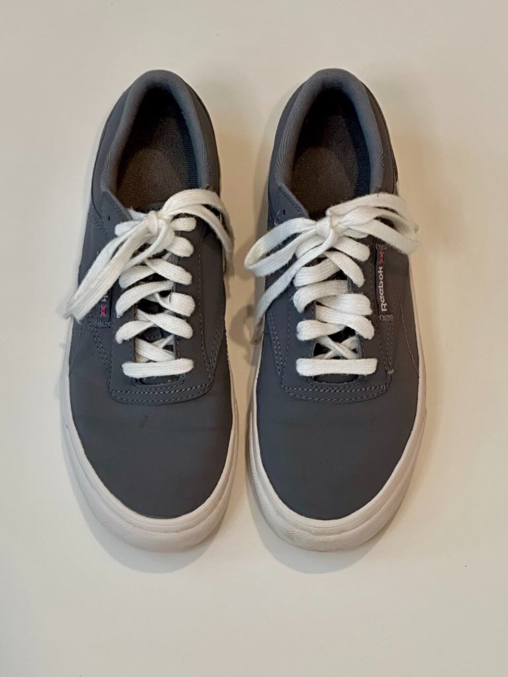 Reebok Club C Coast Canvas Low Top Grey Skate Sneakers Mens 5 Womens 6.5 🛹